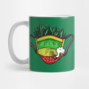 SAFE AND CHILL WEED MASK Mug